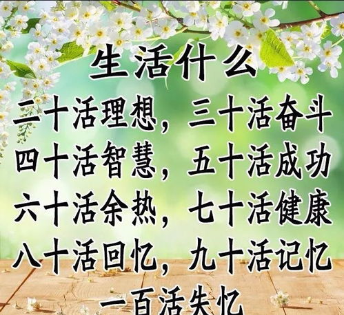 年龄顺口溜,把304050607080岁写得太溜了