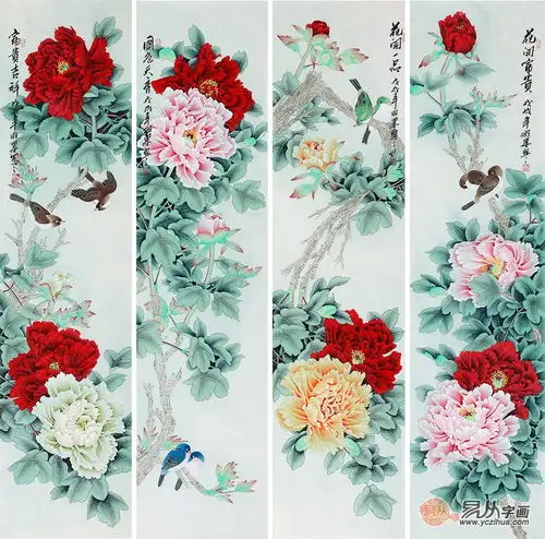 大妈头像花开富贵图片花鸟画