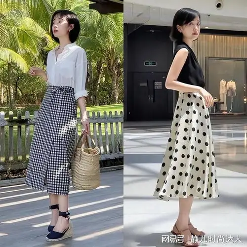 短上衣配半身裙,这才是中年女人适合的打扮,夏天穿优雅大气
