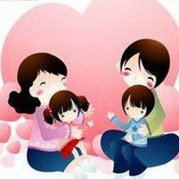 一家四口头像两儿子卡通两个儿子四口之家头像