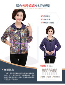 洋湖轩榭中老年人女装妈妈春秋装中年40岁50奶奶装秋装外套五十岁妈妈小衫a