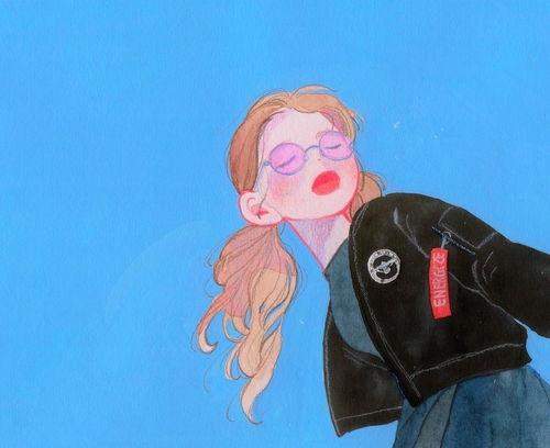 绘画欣赏少女心彩铅水彩插画,满满的粉色调