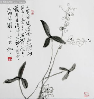 植物花卉水墨画素材王知白国画图片