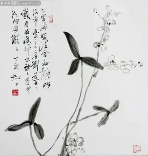 植物花卉水墨画素材王知白国画图片