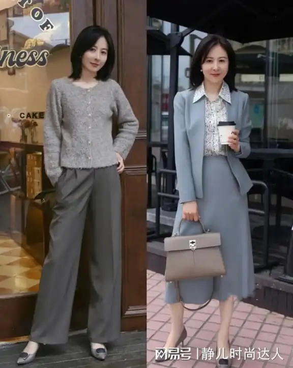 秋天穿这3种上衣,西装卫衣针织衫,40岁女人也适合