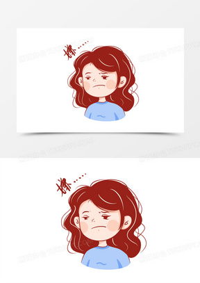 无奈伤感苦笑卡通表情