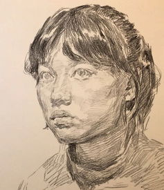 素描教学朱传奇教你在女青年素描头像中处理亮部的过渡与衔接