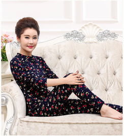 套装保暖内衣女加绒加厚套装冬季中老年人半高领妈妈装秋衣秋裤