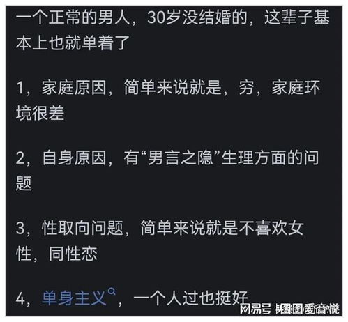 你怎么看待三十岁以上还没结婚的男人看网友的评论引起万千共鸣