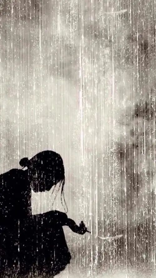 孤独壁纸雨一点一滴扑向你,但没有一滴,没有一滴是我
