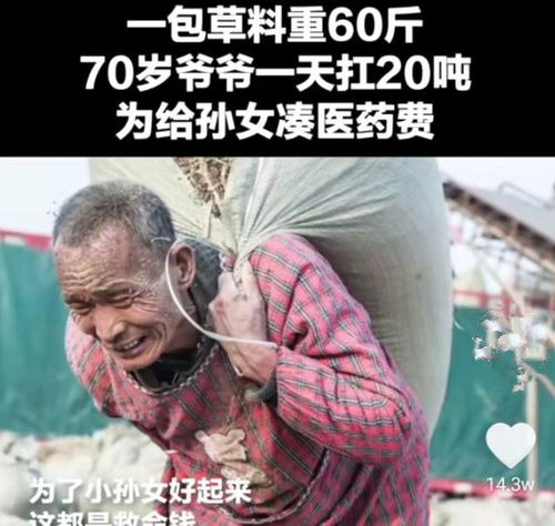 吉林70岁老人为救孙女,每天扛20吨草料,网友看到了人性的光辉