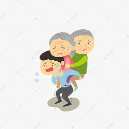 一个男人背着两个老人素材图片免费下载高清png千库网图片编号9221248