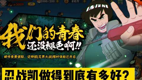 火影手游忍战凯技能细节分析,大招会不会是和小李联手