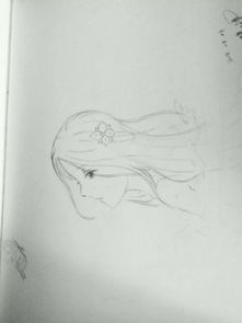 古代女生的动漫铅笔画,不要很复杂的
