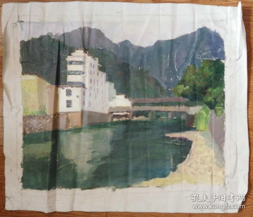 手绘布面油画无款2019040230风景50x40