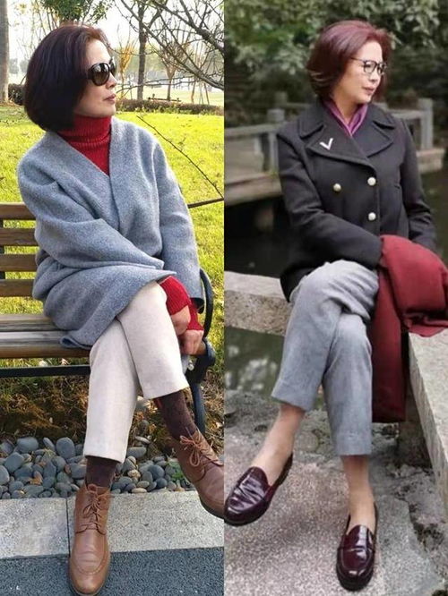 九分裤平底鞋,九分裤靴子,才是最适合60岁女人的冬季装扮
