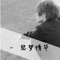 落寂伤感的灰色带字男生微信头像
