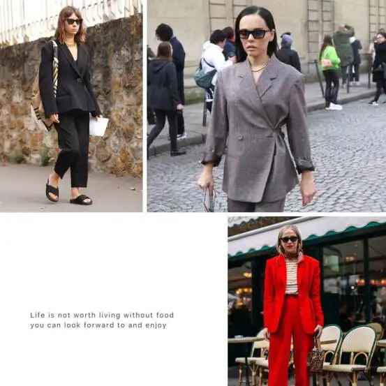 衣服选来选去总不合适,穿身西服套装就行了,搭配得体不出错