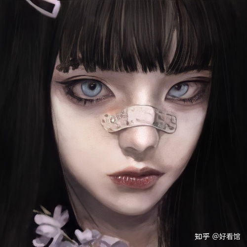 成熟气质女头像手绘