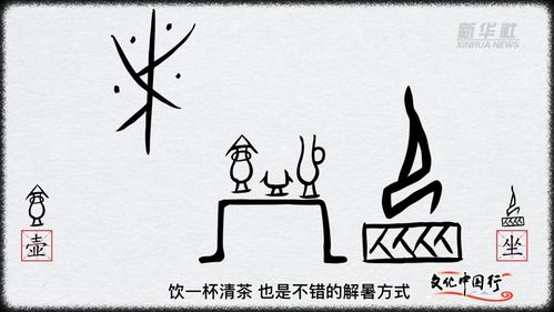文化中国行甲骨文画节气小暑