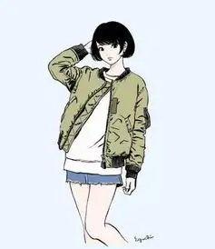 日本60岁大叔画笔下的女孩,时尚,休闲,复古,火辣