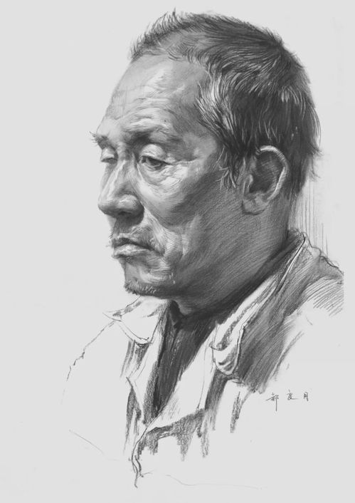 老年人素描头像不会画要把握好这几点看看