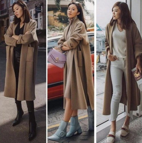 小s被指中年妇女穿搭大衣穿搭不输宋佳冬季保暖时尚两不误