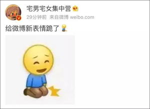 继微博去掉抽烟表情后,又来了给跪了,这个表情包要火