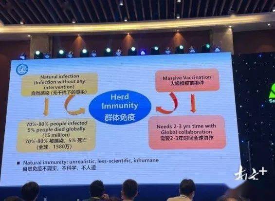 钟南山晒自己接种新冠疫苗现场图,并给出两个数据