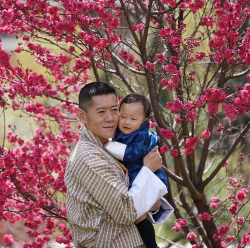 不丹国王全家福真养眼青梅王后裹粉衣把人美到,雪莲般气质太绝