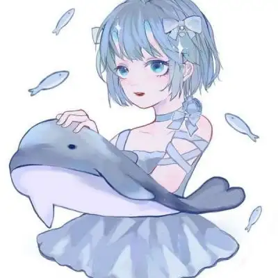 蓝色女孩头像
