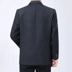 hanris瀚瑞商务男装西服两粒扣长袖西装大码贴袋外套上衣tw062429353739