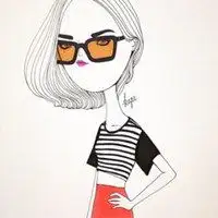女生微信头像卡通短发微信头像图片大全