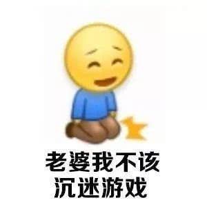 搞笑妻奴必备表情包,老婆我不该沉迷游戏