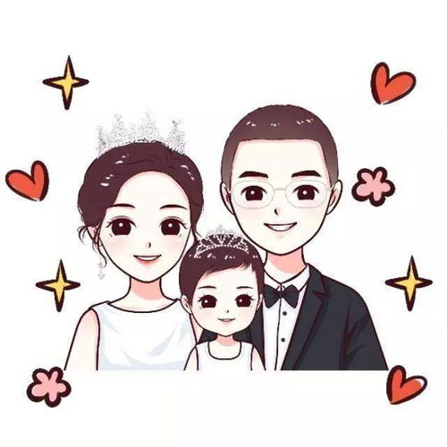 精美一家三口,父母儿女微信头像