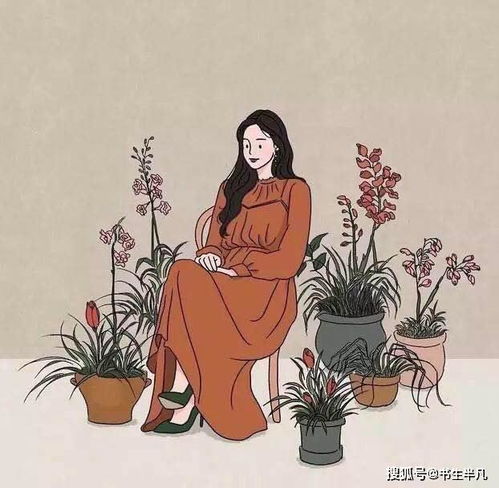 头像中年女绘画人到中年