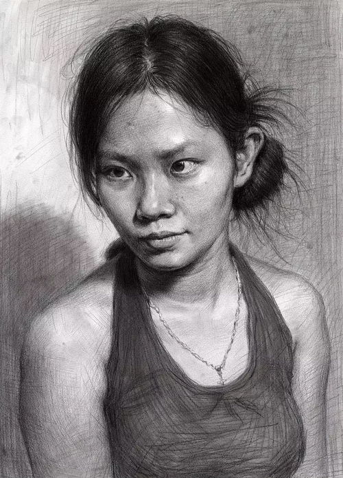 听说你要准备校考,这里最全面的各角度女青年素描头像解析