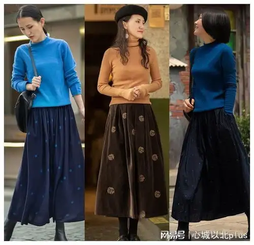 入冬后发现不兴穿裤子了50岁女人都穿这条半身裙,真洋气