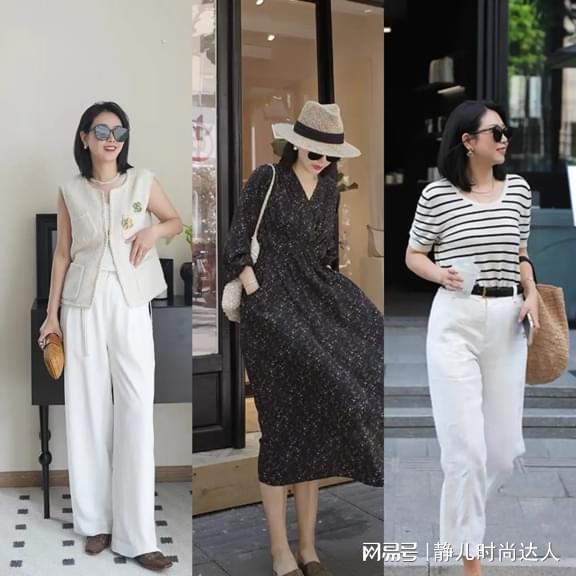 适合夏天的清凉感穿搭,既时尚还舒适百搭,四十岁女人照搬吧