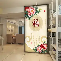 高清中国花鸟玄关背景墙花开富贵福寿图图片素材效果图下载动物花鸟玄关大全中式玄关编号12098261