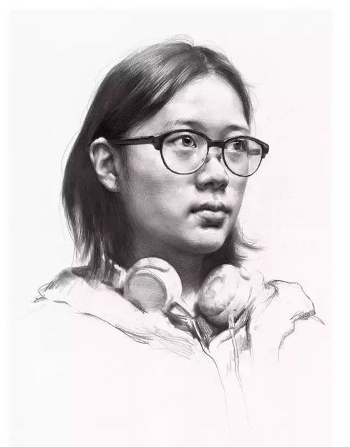 美术生收藏一大波女青年素描头像临摹素材
