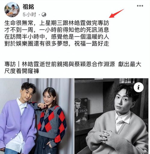 痛心35岁男星林皓霆烧炭自杀,死因是情绪病,两天前还公开露面