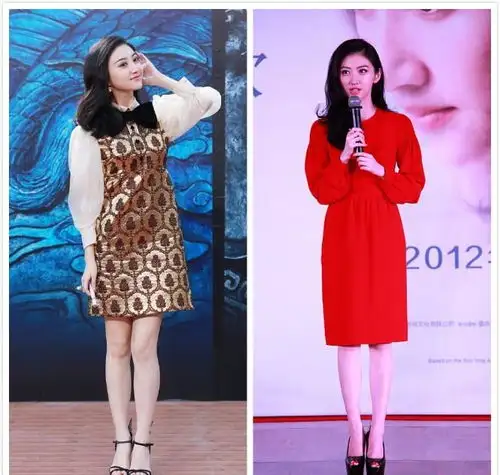景甜的灯笼袖穿搭真显小,32岁像22岁一样,真的是保持童颜