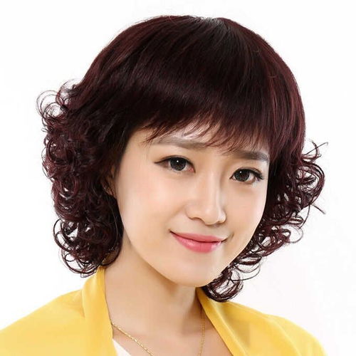 中老年假发真发送妈妈中年女士短卷发自然蓬松逼真仿真带圆顶头皮zzh