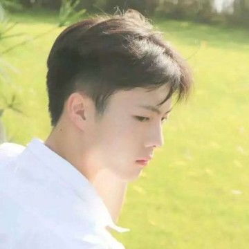 侧身帅气真人男生头像