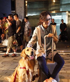 赵丽颖女汉子亲密抱爱犬呆萌表情神同步