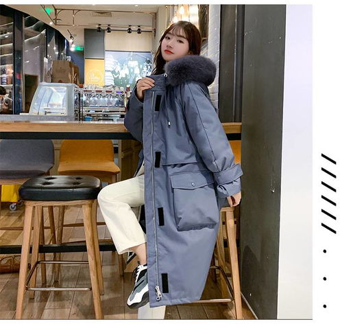 施悦名2019新款羽绒服女中长款大毛领宽松面包服胖mm棉衣外套a