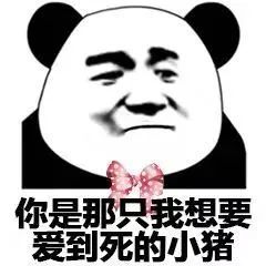 熊猫头表情包你是那只我想爱到死的小猪