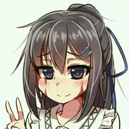 求二次元的女孩子眼睛无神地睁得很大地微笑的表情图片