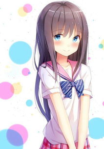 求二次元的女孩子眼睛无神地睁得很大地微笑的表情图片
